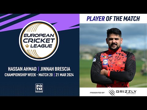 POTM : H.Ahmad - JIB vs CIY | Championship Week, Match 20 | ECL 2024 | 21 March 2024 | ECL24.118