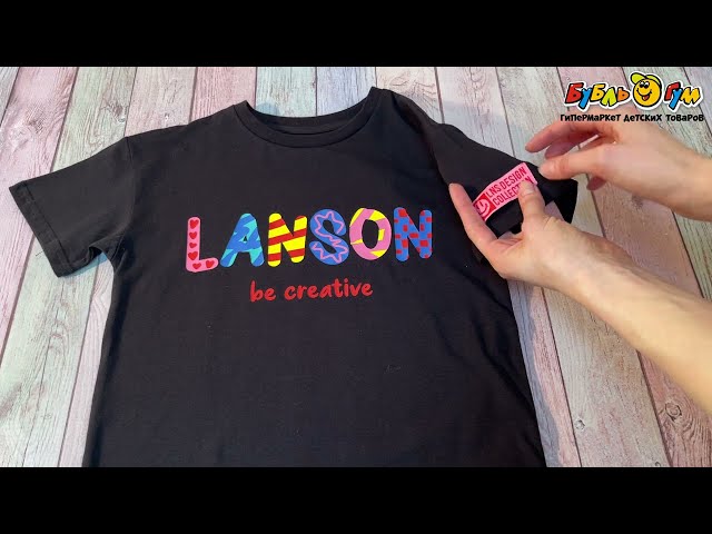 Футболка Lanson Kids с надписью черная - видео