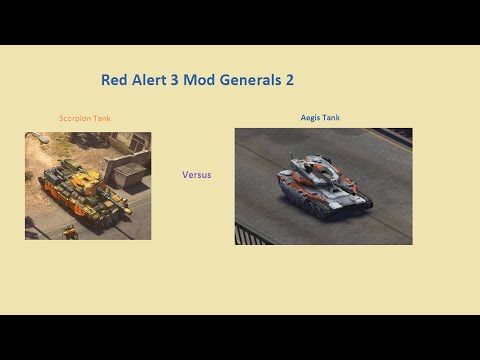 Red Alert 3 Mod Generals 2: Scorpion Tank VS Aegis Tank
