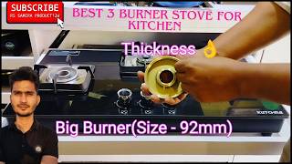 best 3 burner stove for kitchen👌$ Kutchina Latest 3 Burner Cooktop in 2026 $ kutchina Cookmate 3b