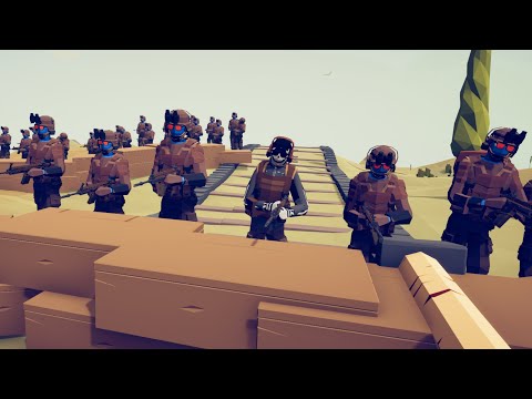 200x TASK FORCE 141 SOLDIER ATTACK ROBOT ARMY BASE - Totally Accurate Battle Simulator TABS