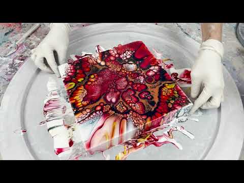 212. Sheleeart Australian Fluid Artist -  Fiery Bloom