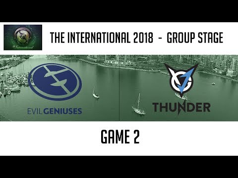 Evil Geniuses vs VGj.Thunder (Game 2) | The International 2018: Group Stage