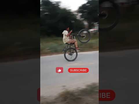 How to wheelie | non gear cycle wheelie | aplikasi tinggal | bike stunt #shorts ##viral #shortsvideo