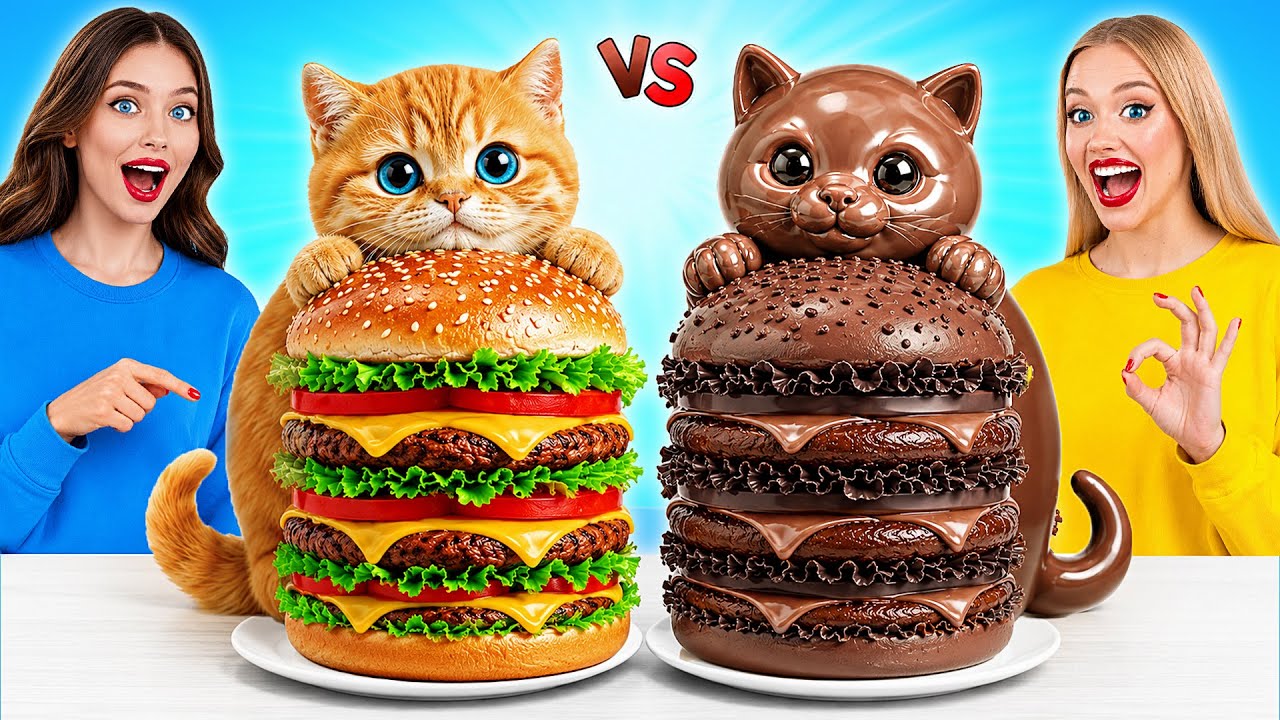 Real Food vs Chocolate Food Challenge | Tasty Kitchen Recipes by Multi DO Challenge