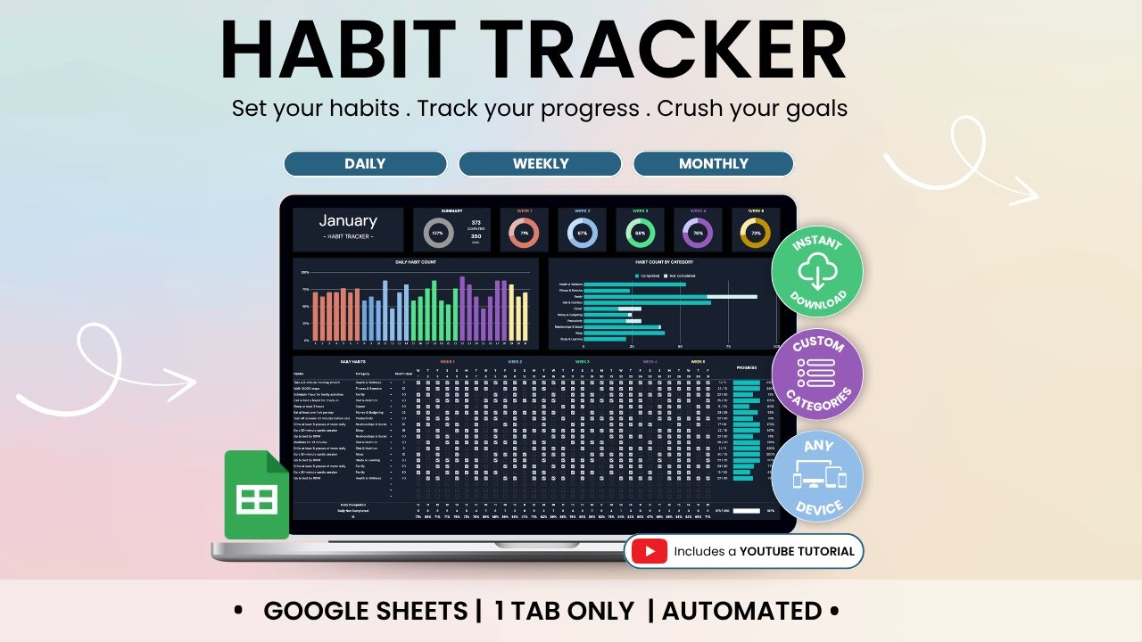 Habit Tracker Dark Mode Video Tutorial
