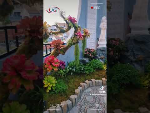 Cảnh quan sân vườn trên sân thượng lầu 1 - Tại P. Hố Nai - TP. Biên Hòa - T. Đồng Nai