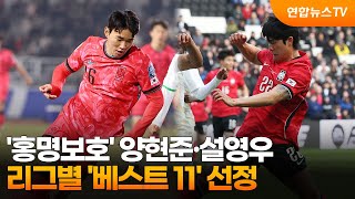 '홍명보호' 양현준·설영우, 리그별 '베스트 11' 선정 / 연합뉴스TV (YonhapnewsTV)