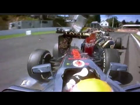 F1 2012 Belgium Start Crash