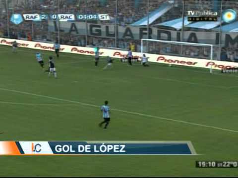 Gol de Jonathan López. Atlético Rafaela 3 Racing 0. Torneo Inicial 2013 (Infobae.com)