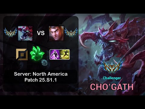 Cho'Gath Top vs Jayce - NA Challenger - Patch 25.S1.1