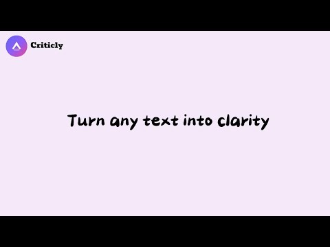 Criticly video preview