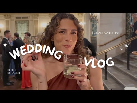 WEDDING GUEST WEEKEND VLOG ✈️👰🏽‍♀️🍾🪩 travel with us to a wedding in Wilmington, DE at Hotel DuPont!
