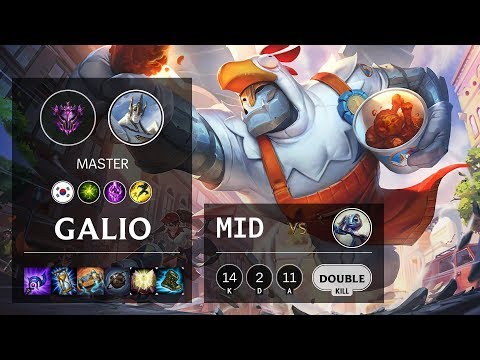 Galio Mid vs Fizz - KR Master Patch 10.9