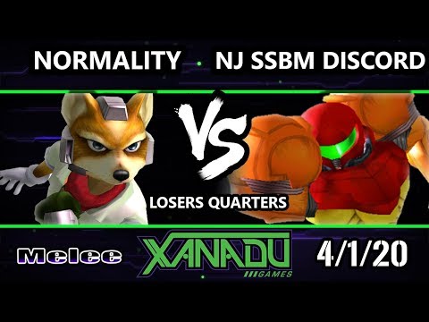 S@X 347 Online Losers Quarters - The NJ SSBM Discord (Samus, Fox) Vs. Normality (Fox) Smash Melee