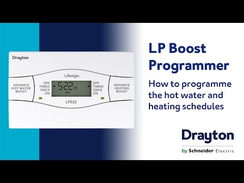 How to programme schedules on the LP Boost Programmer