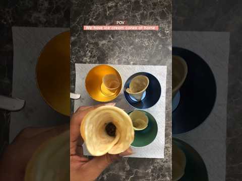 Homemade Ice Cream Cones| No waffle iron needed‼️ #homemade #diy #icecream #summer