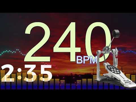 240BPM　BassDrum kick①　5minutes Drums Metronome