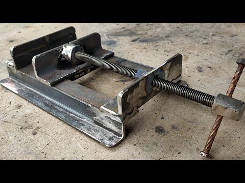 Making A Metal drill press vise simple DIY usefull tool
