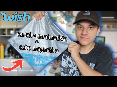 CARTEIRA MINIMALISTA + CABO MAGNÉTICO *compras na wish*