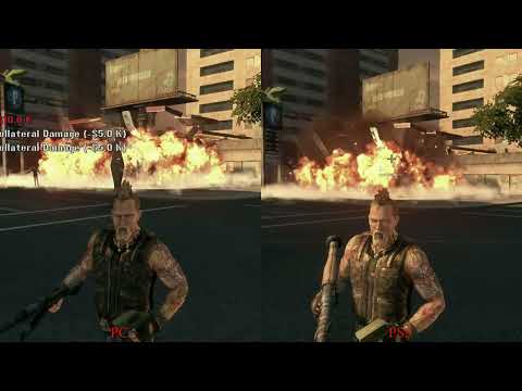 Mercenaries 2 Pc vs Playstation 3 Graphics comparison