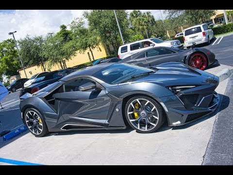 Supercars Leaving Exotics and Espresso Lamborghini Ferrari Porsche Lykan Hypersport Fenir Supersport