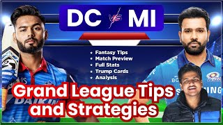 DC VS MI Dream11 Grand League Tips and Strategies, DC vs MI Dream11, Delhi vs Mumbai Dream11