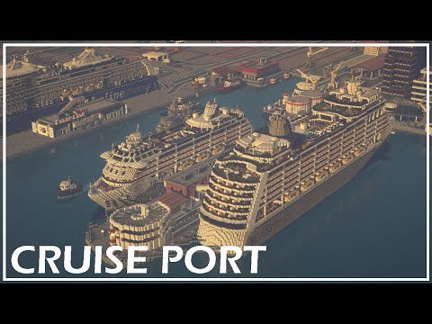 azureee7 - Realistic Cruise Port + Custom Ships Showcase (Minecraft)