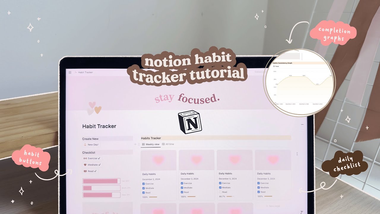 2025 NOTION TUTORIAL💡🧠 how to make a notion habit tracker (+ free template!) ✨