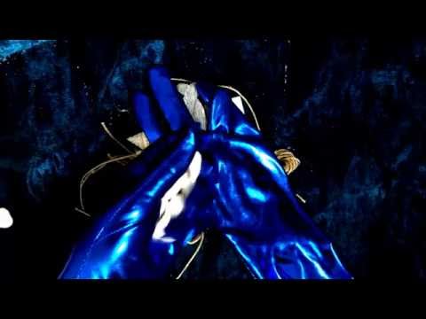 Shiny Gloves in Blue [[ASMR]]