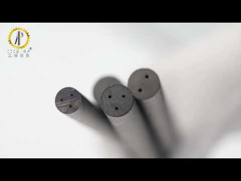 Carbide rods with holes for making drills