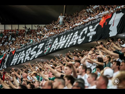 Doping kibiców Legii na meczu z GKS-em Katowice