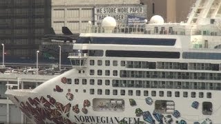 preview picture of video 'Norwegian Gem Departs New York (May 31, 2014)'