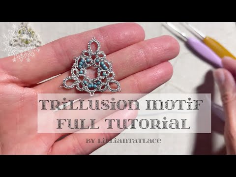 Tatting Tutorial for “Tiny Frozen Water Snowflake ” without bead designed by LillianTatLace