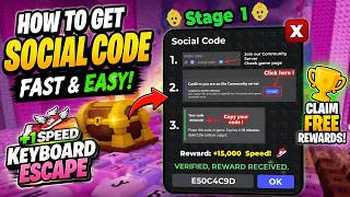 How To Get Social Code in +1 Speed Keyboard Escape | Roblox 