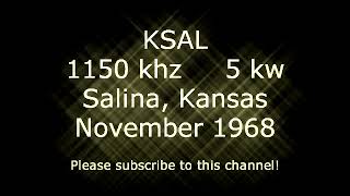 KSAL, 1150 khz, 5 kw, Salina, Kansas, November 1968