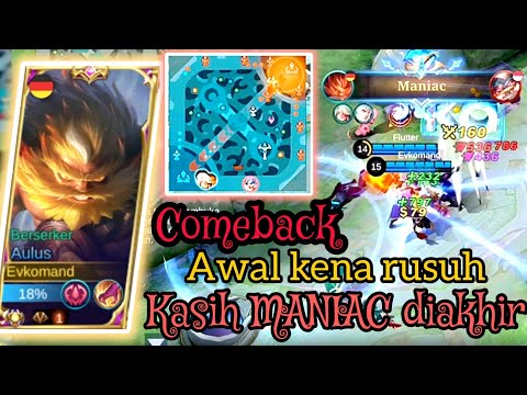 Gameplay AULUS,best moments comeback,°MANIAC_MOBILE LEGEND