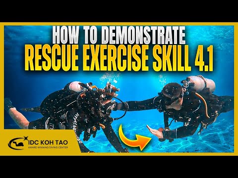 How to Demonstrate Rescue Exercise 4.1 Skill in Open Water 🤿: PADI IDC Skills
