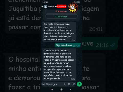 RECLAMAÇÃO DO HOSPITAL DE JUQUITIBA.