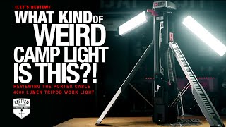 The Weirdest Looking Camp Light I've Ever Owned! *Reviewing The Porter Cable Tripod Work Light*