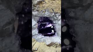 You won’t believe what this amethyst geode looks like inside! #gemshow #amethyst #crystals