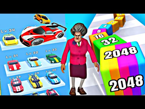 Scary Teacher. Merge car Run. Jelly run. Satisfying Mobile Games