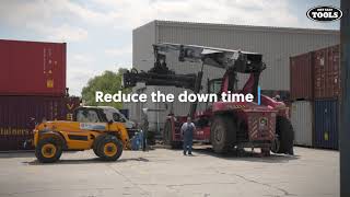 Mobile and on-site tyre service on Reach Stacker