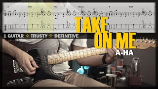 Take On Me | Guitar Cover Tab | Guitar Lesson | Keyboard Solo on Guitar | BT w/ Vocals 🎸 A-HA