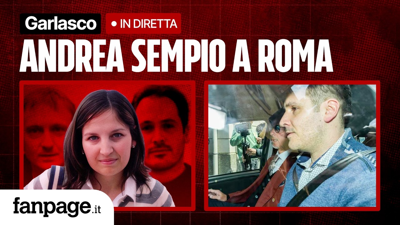 Live delitto Garlasco, nuovi documenti in diretta e Andrea Sempio a Roma per la perizia psicologica
