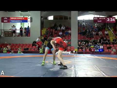 Qual. GR - 51 kg: A. GRIGALIUNAS (LTU) v. G. TOKHADZE (GEO)