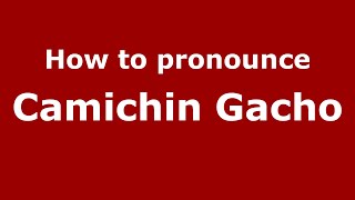How to pronounce Camichin Gacho
