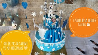 #evdebutikpasta #elsapasta ELSALI BUTİK PASTA YAPIMI | pandispanya ve pasta kreması tarifi 💙🎂