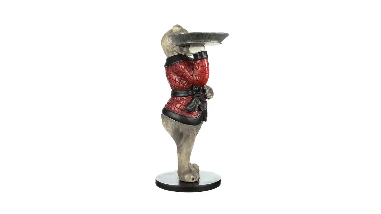 Rex the Bachelor Bulldog Butler Sculptural Pedestal Table Video