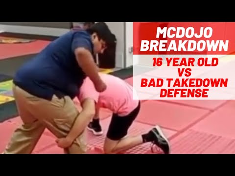 McDojo Breakdown: 16 year old Vs. Bad Takedown Defense